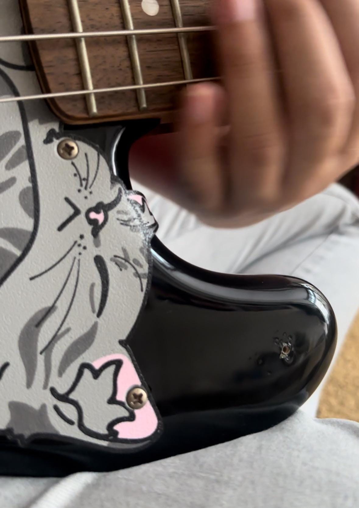 Precision P Bass Cat Pickguard | Purr-cision Bass
