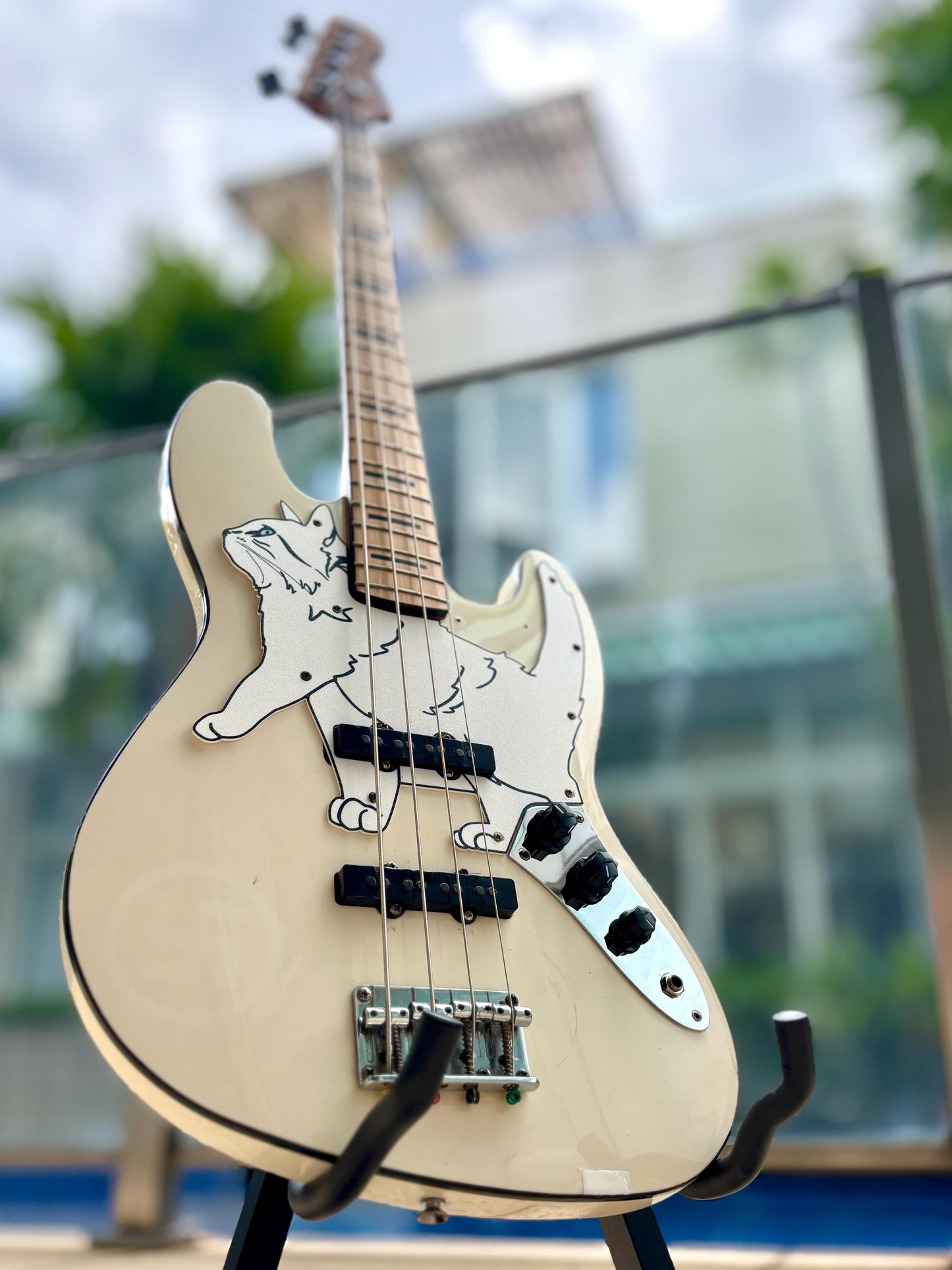 Cat Jazz Bass Pickguard