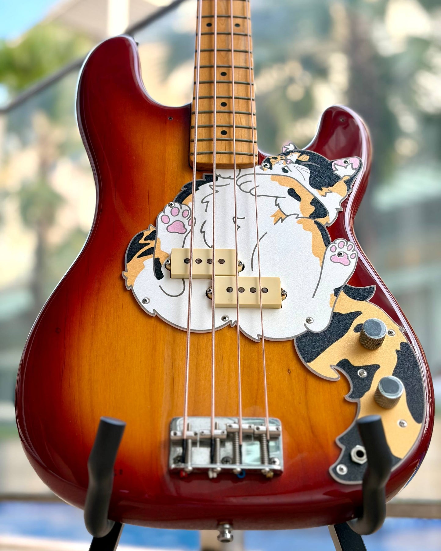 Precision P Bass Cat Pickguard | Purr-cision Bass