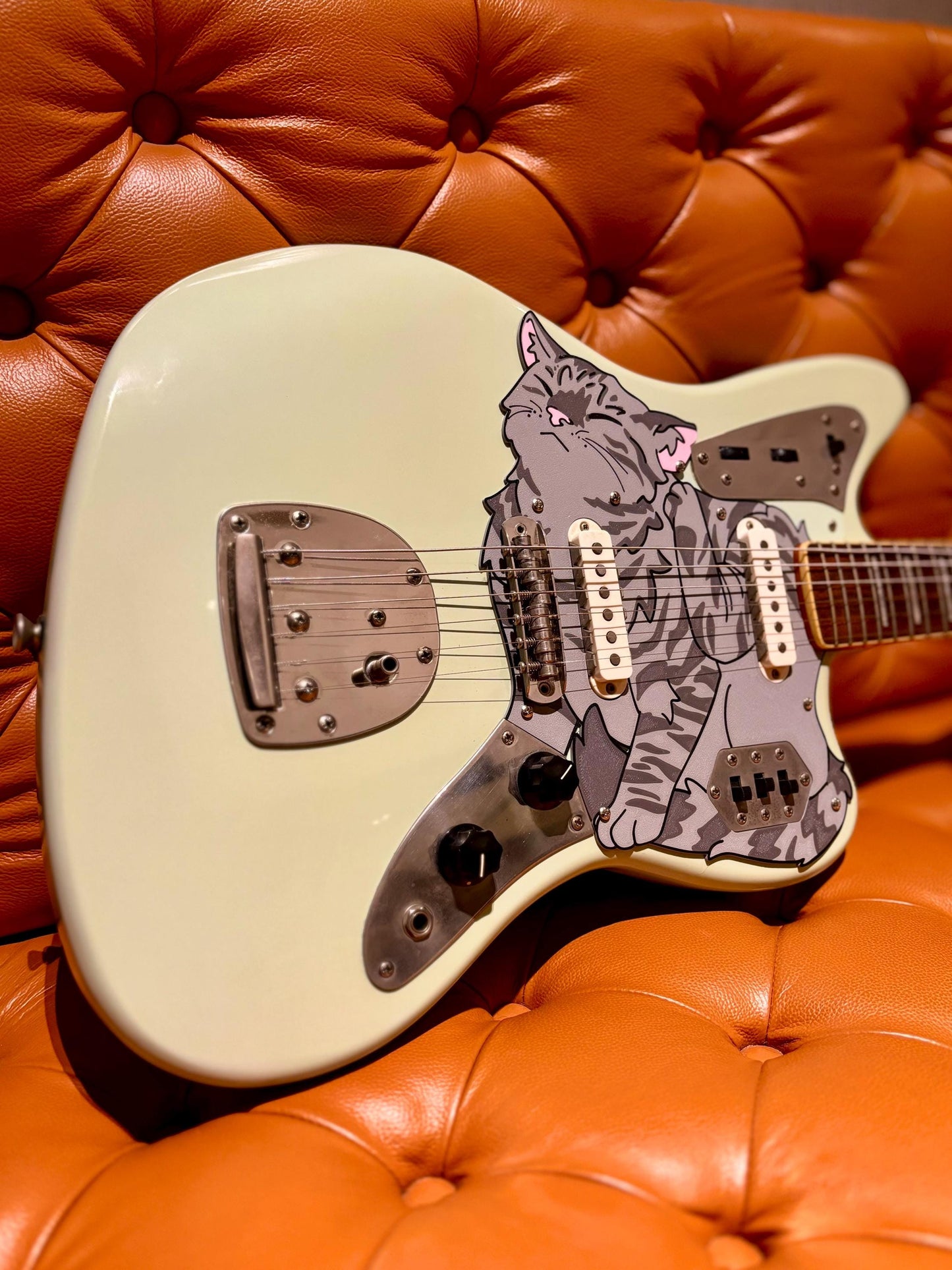 Jaguar Cat Pickguard | Squier Classic Vibe Jaguar Guitar