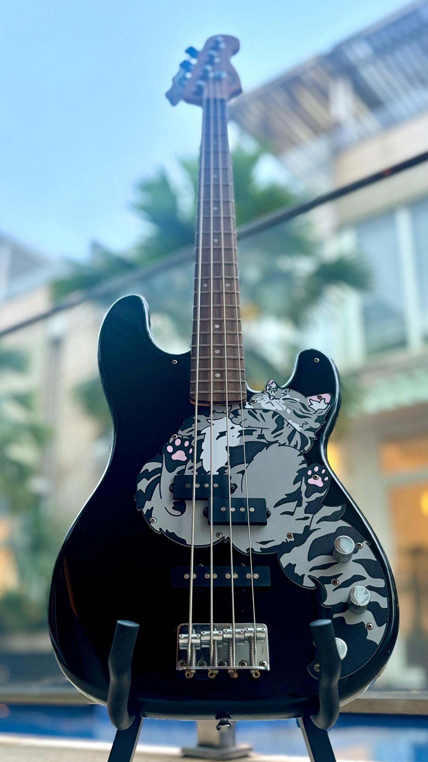 Precision P Bass Cat Pickguard | Purr-cision Bass