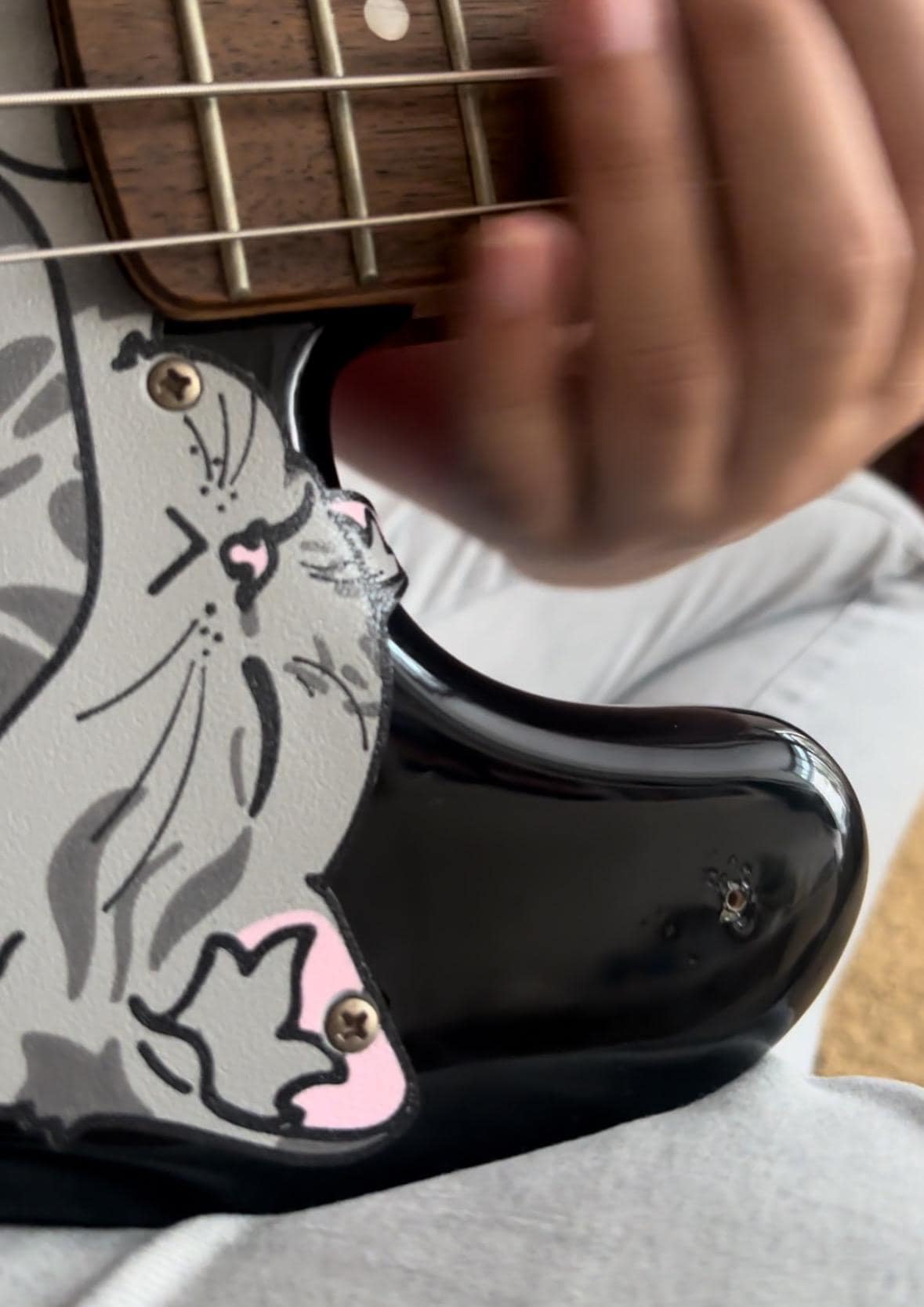 50's Precision P Bass Cat Pickguard | Purr-cision Bass