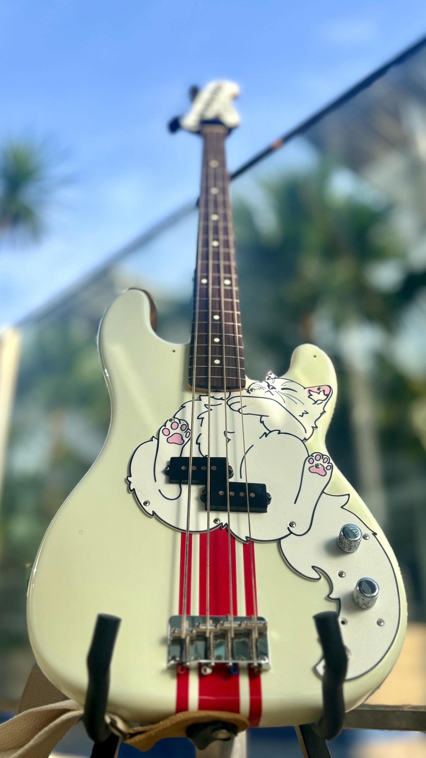 Precision P Bass Cat Pickguard | Purr-cision Bass