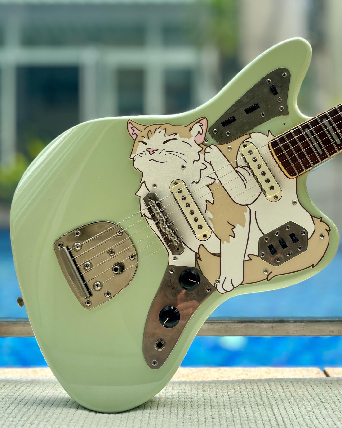 Jaguar Cat Pickguard | Squier Classic Vibe Jaguar Guitar