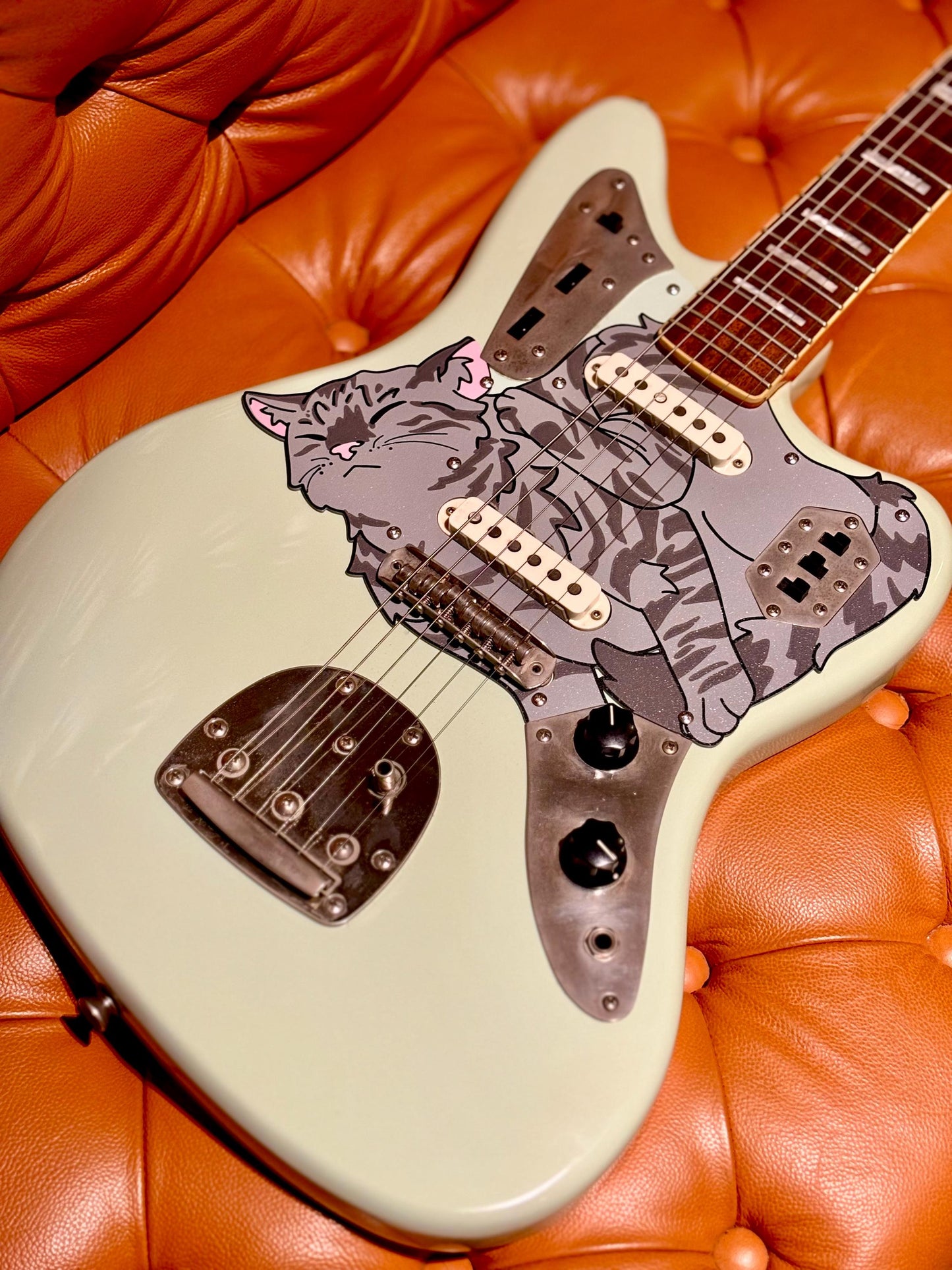 Jaguar Cat Pickguard | Squier Classic Vibe Jaguar Guitar