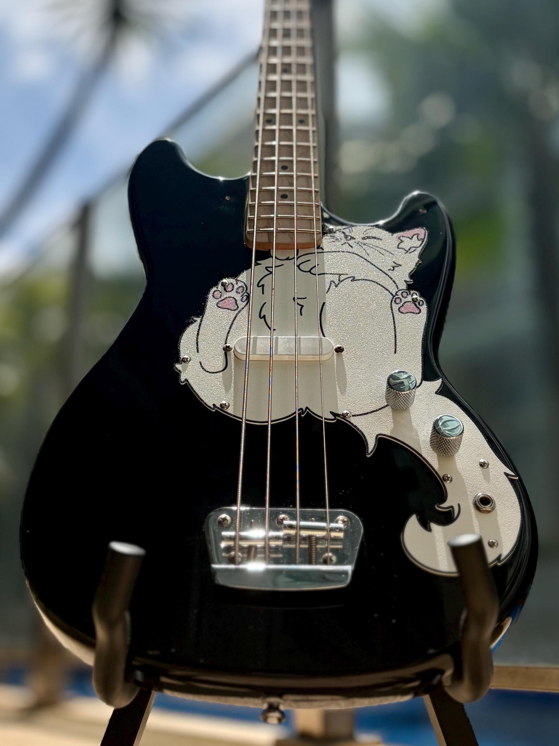 Bronco Bass Cat Pickguard, Bron-cat Pickguard for Squier Bronco