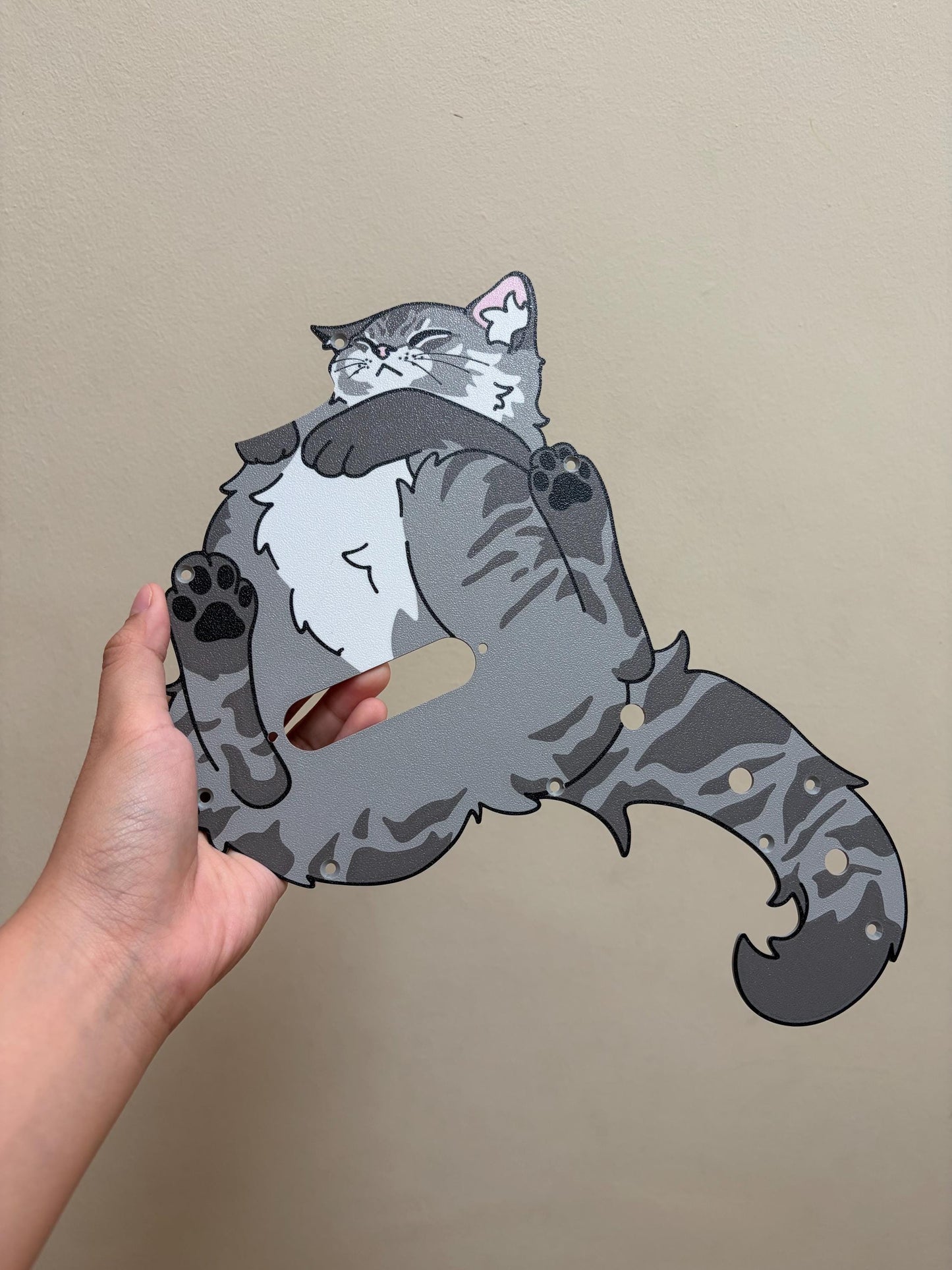 Bronco Bass Cat Pickguard, Bron-cat Pickguard for Squier Bronco