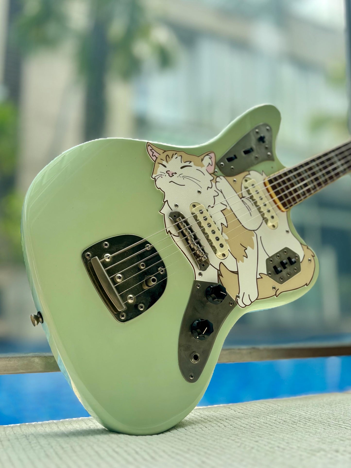 Jaguar Cat Pickguard | Squier Classic Vibe Jaguar Guitar