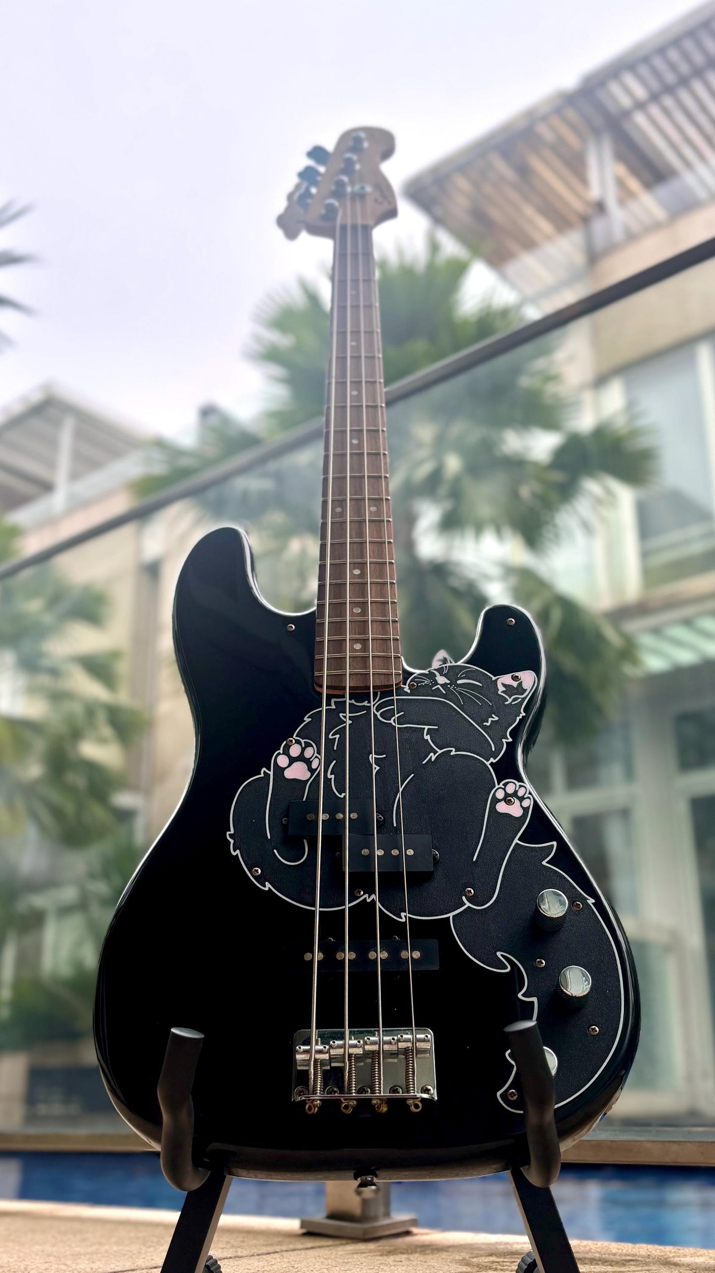 Precision P Bass Cat Pickguard | Purr-cision Bass