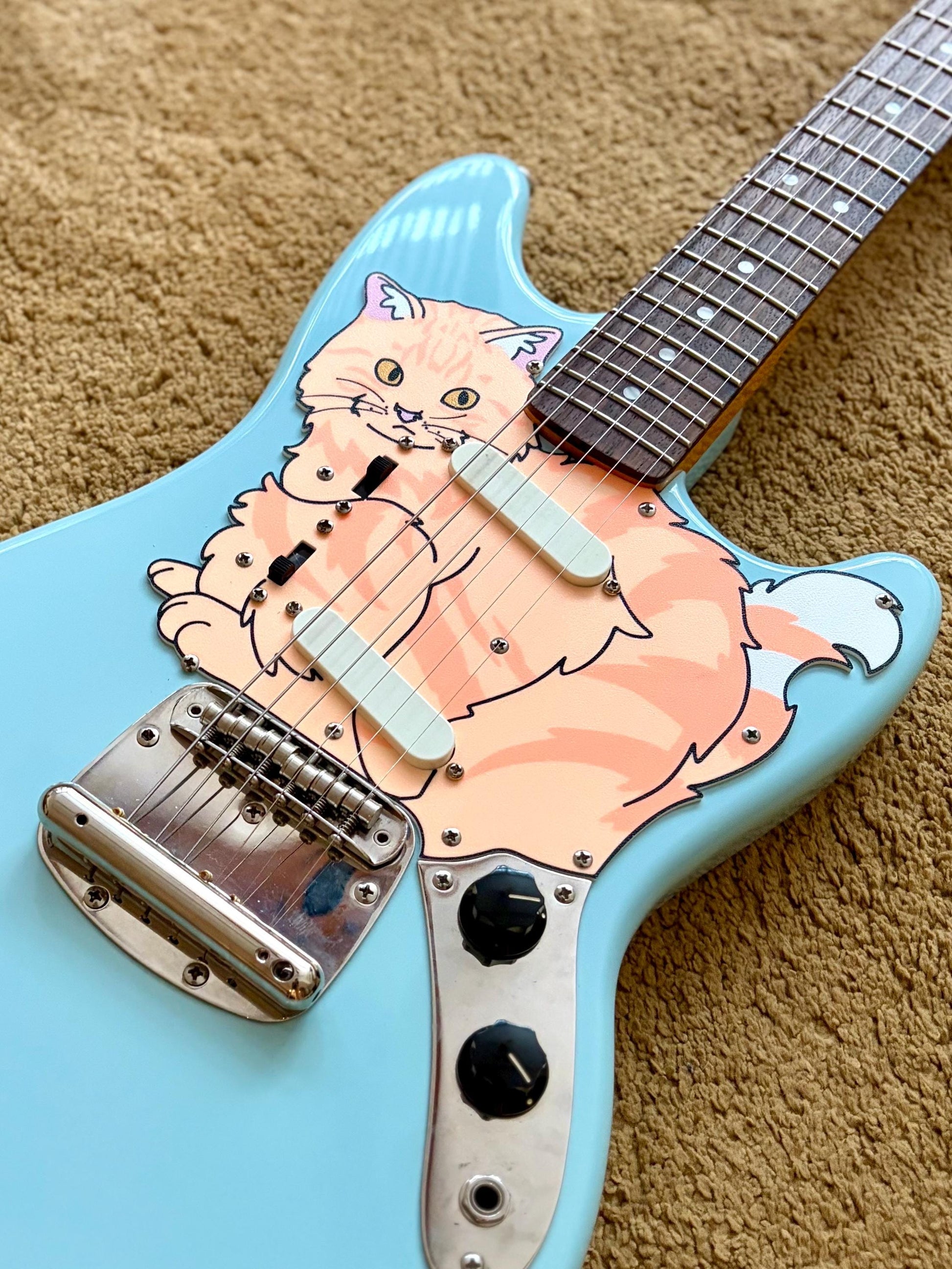 Mustang Guitar Cat Pickguard | Squier Classic Vibe Guitar