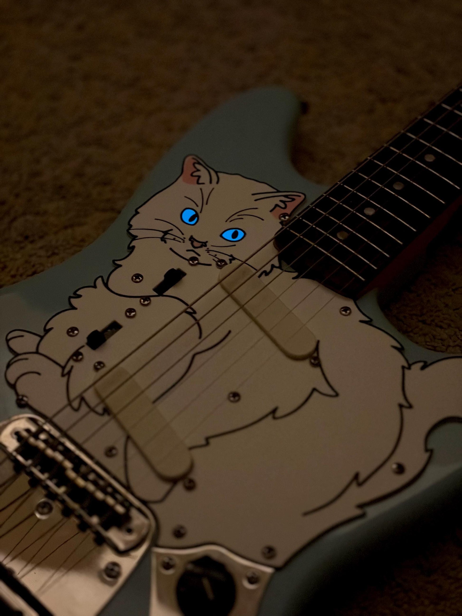 Mustang Guitar Cat Pickguard | Squier Classic Vibe Guitar