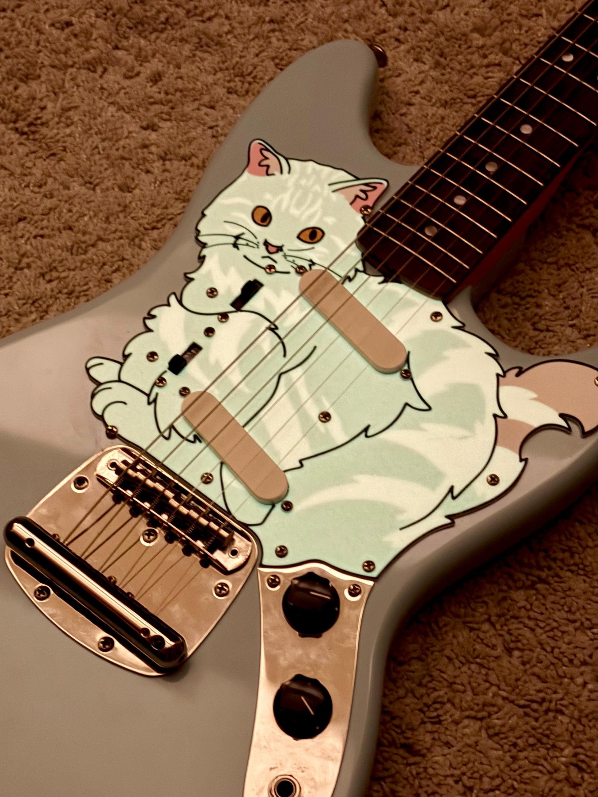 Mustang Guitar Cat Pickguard | Squier Classic Vibe Guitar