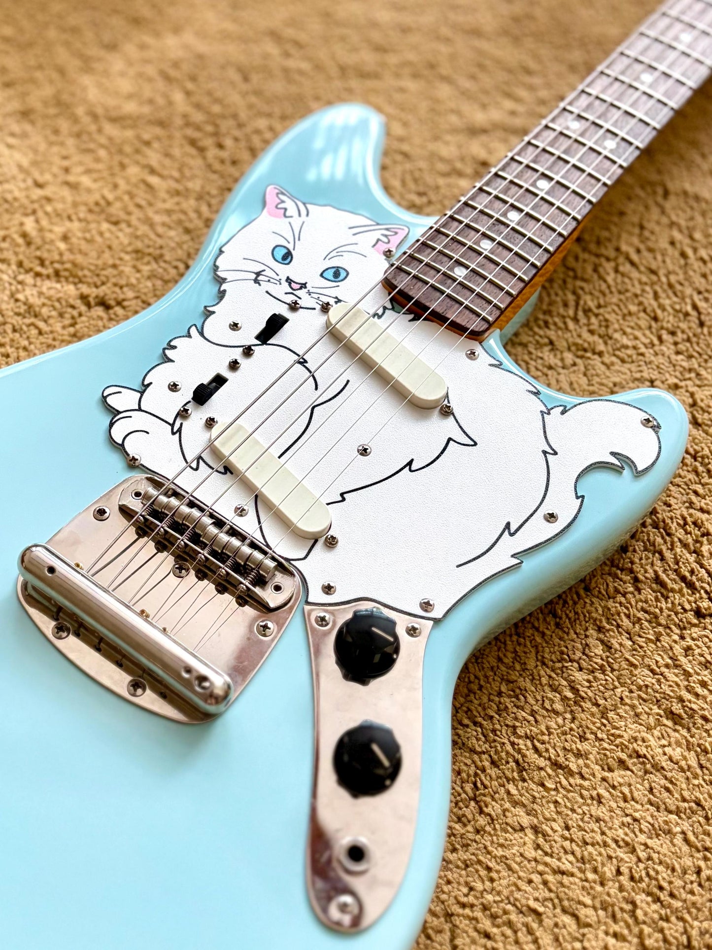 Mustang Guitar Cat Pickguard | Squier Classic Vibe Guitar