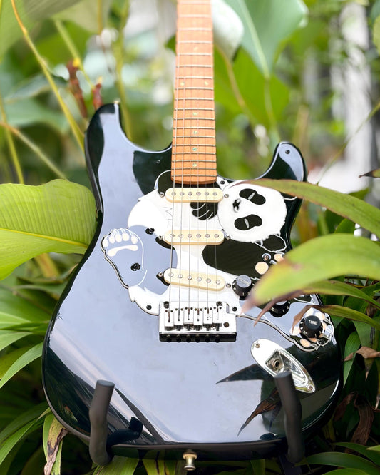 Stratocaster Panda Pickguard | "Pandacaster" | Cute guitar accessory