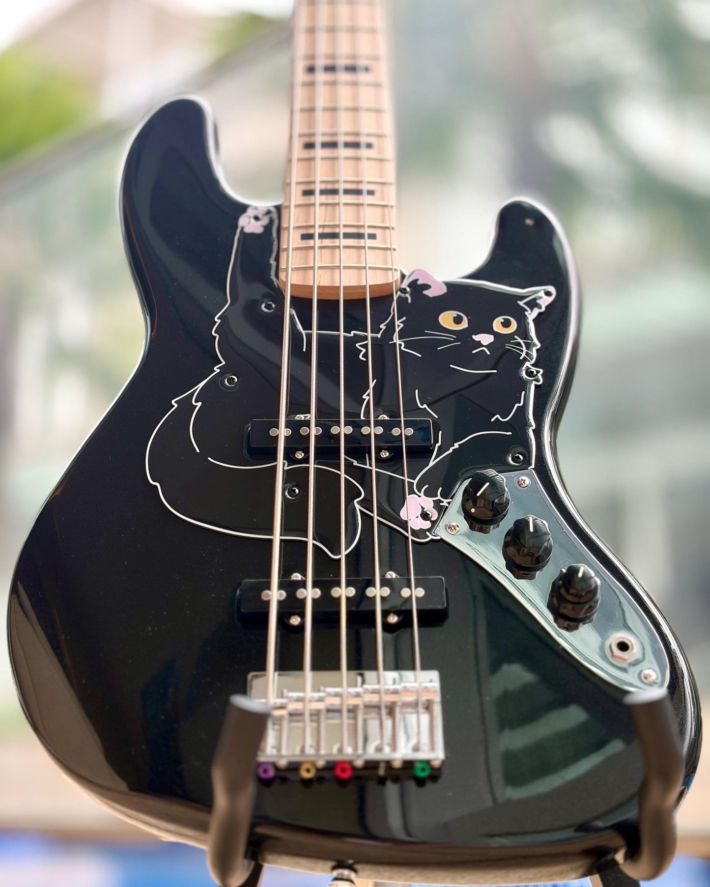 Cat Pickguard for 5 String Jazz Bass | Squier Jazz Bass