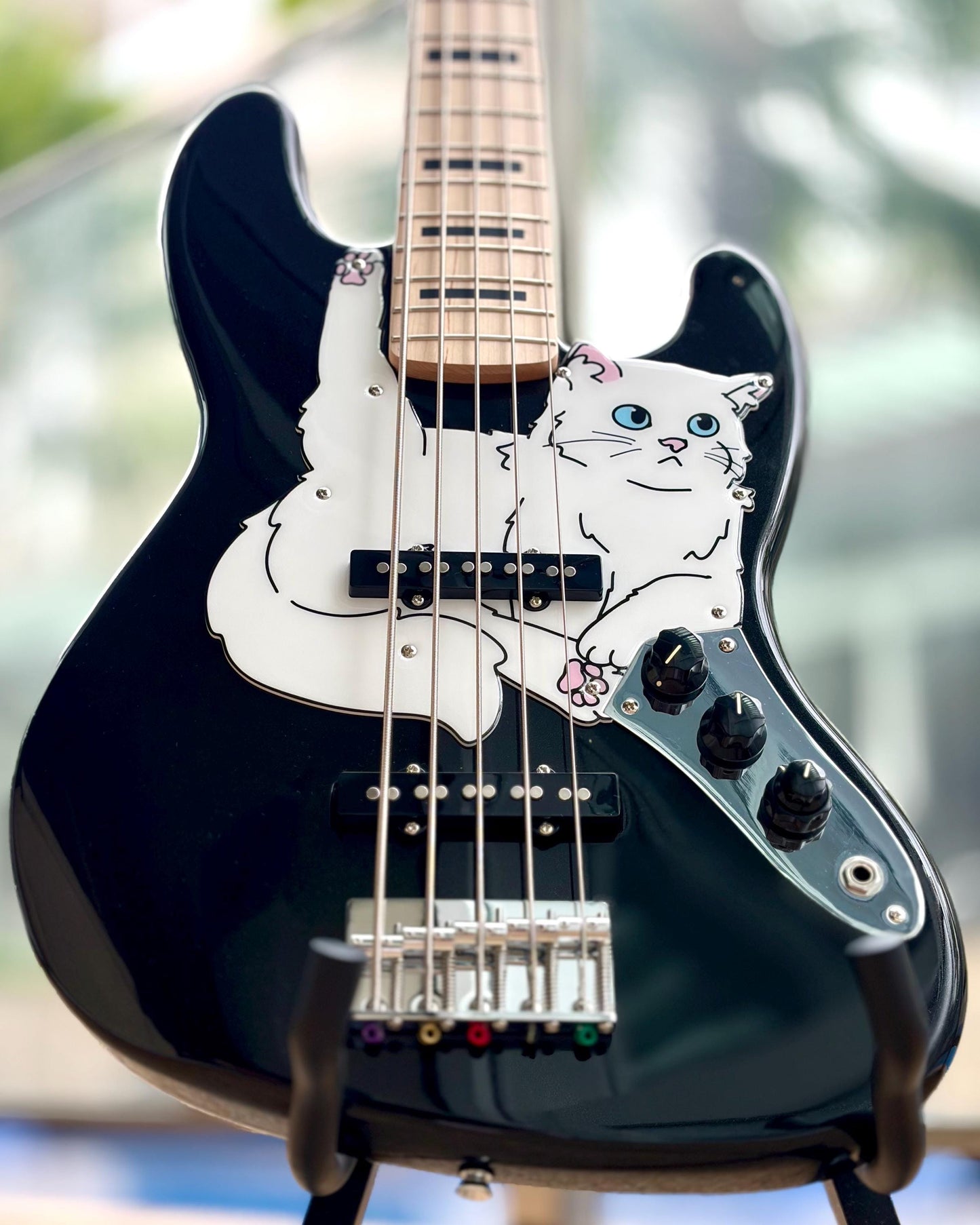 Cat Pickguard for 5 String Jazz Bass | Squier Jazz Bass