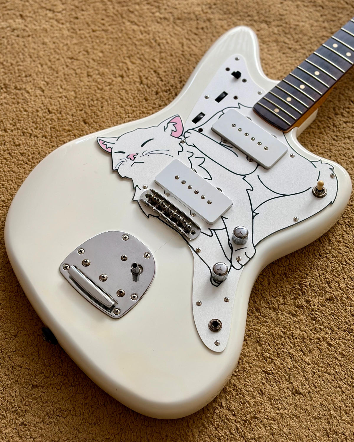 Squier Jazzmaster Cat Pickguard | Jazzmeowster
