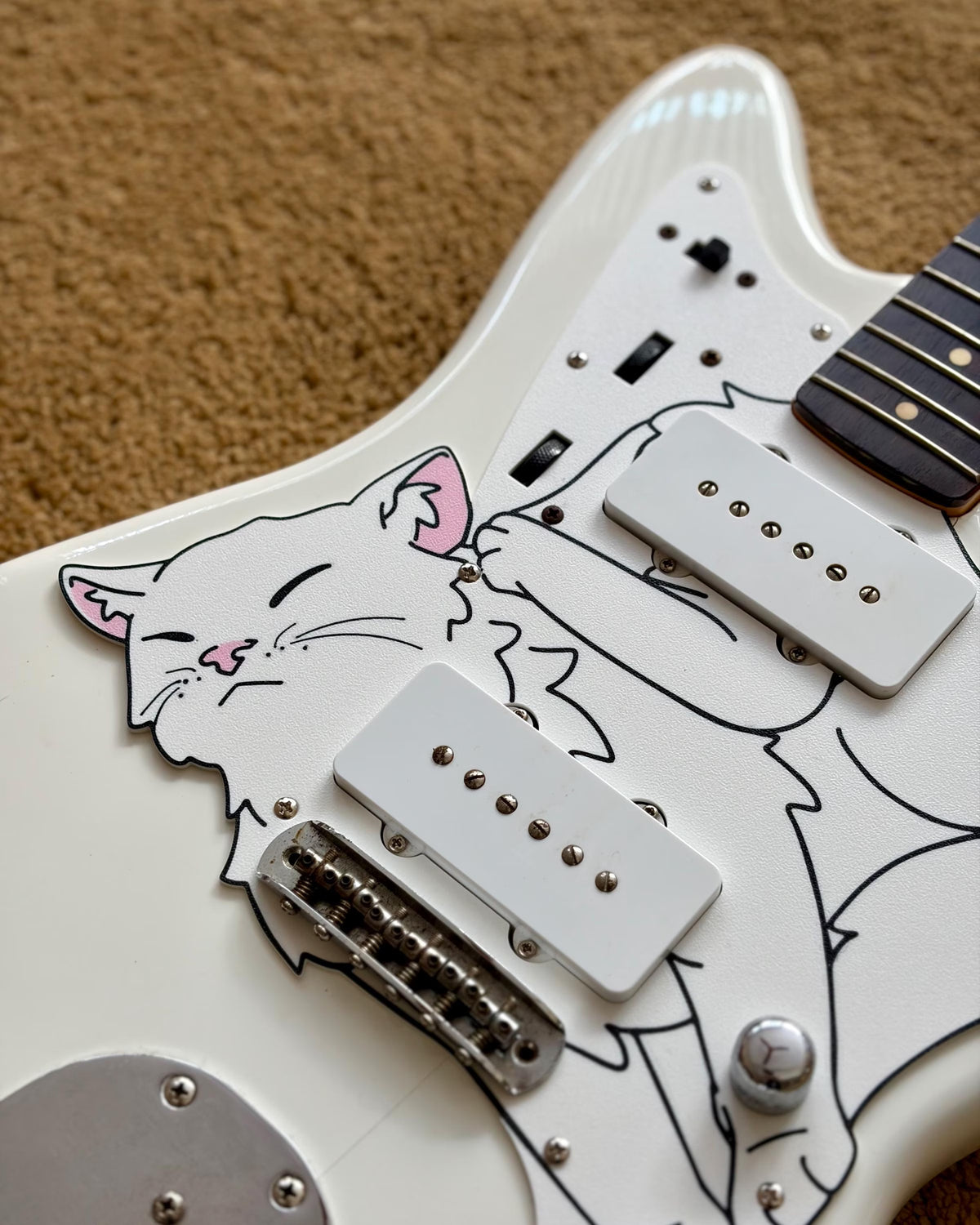 Squier Jazzmaster Cat Pickguard | Jazzmeowster