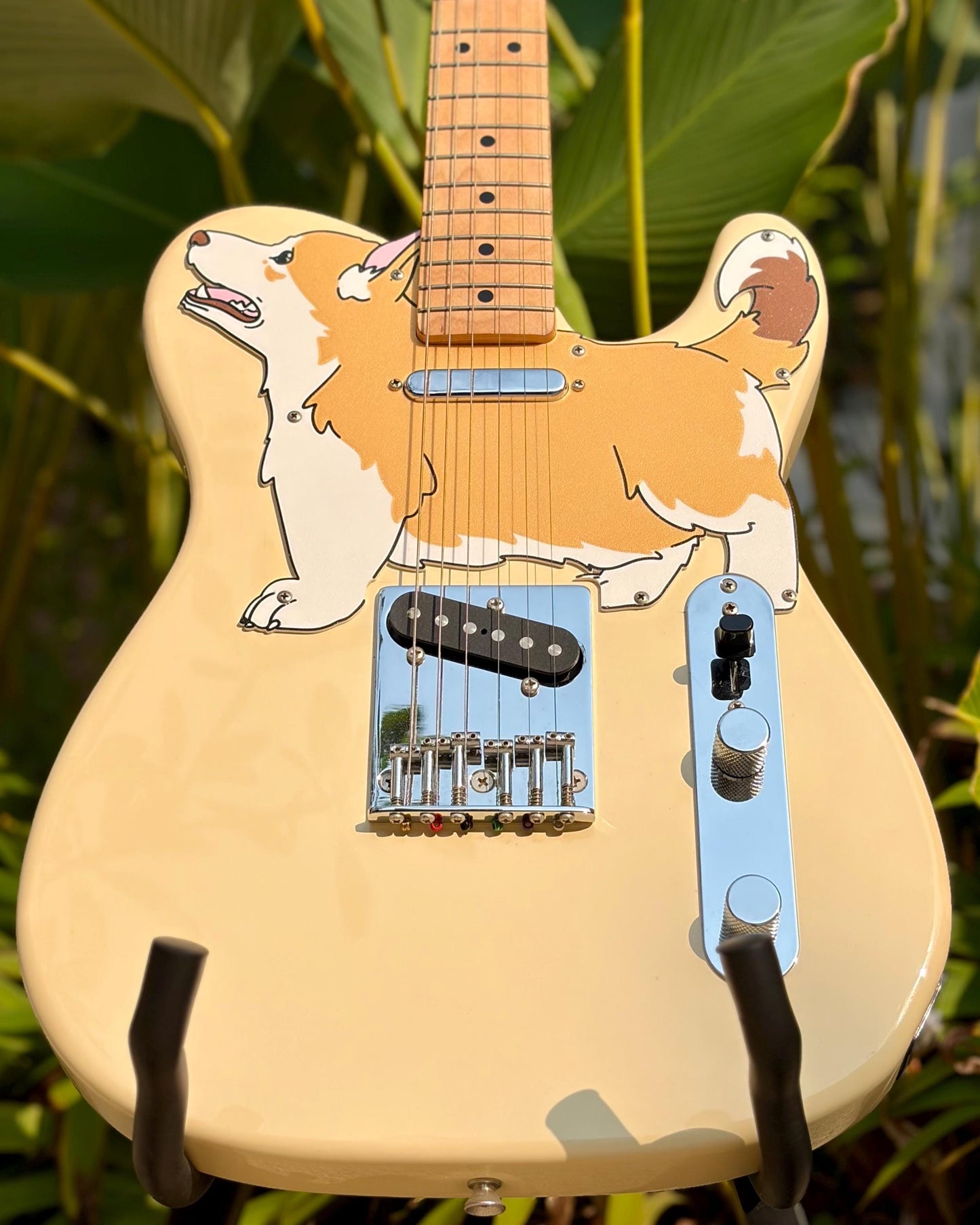 Telecaster Corgi Pickguard, "Corgicaster" | Fun Animal Design for Fender Telecaster