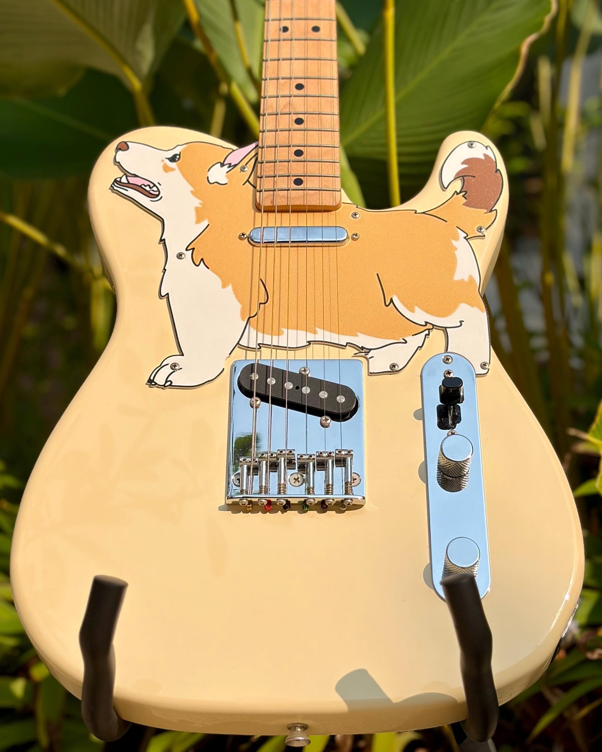 Telecaster Corgi Pickguard, "Corgicaster" | Fun Animal Design for Fender Telecaster