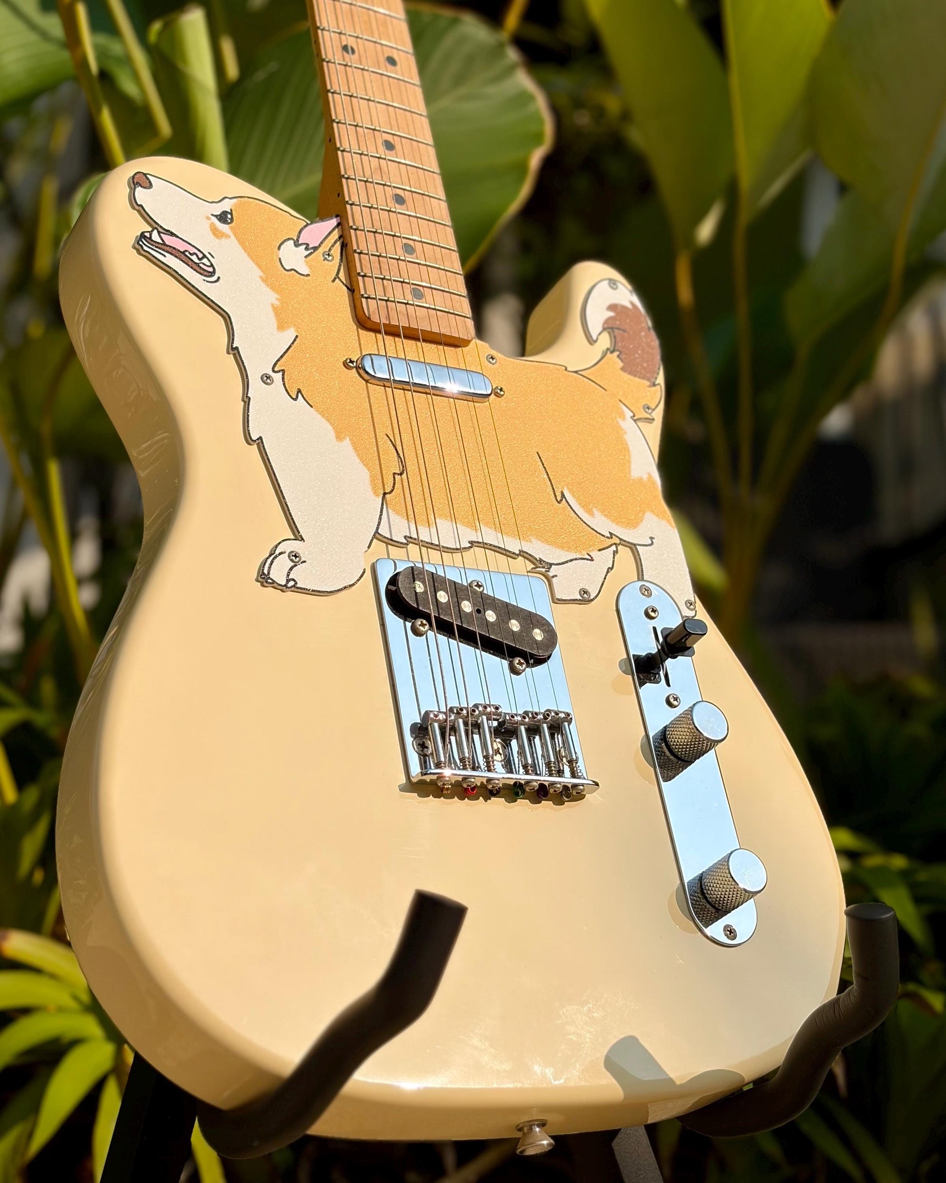Telecaster Corgi Pickguard, "Corgicaster" | Fun Animal Design for Fender Telecaster