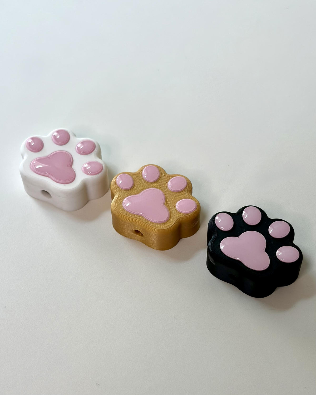 Cat Paw Pedal Toppers | 3D Printed Pink Kitty Paw for Guitar Pedals
