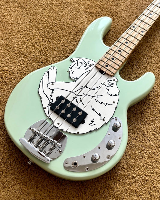 Meowsic Man Stingray Bass Cat Pickguard