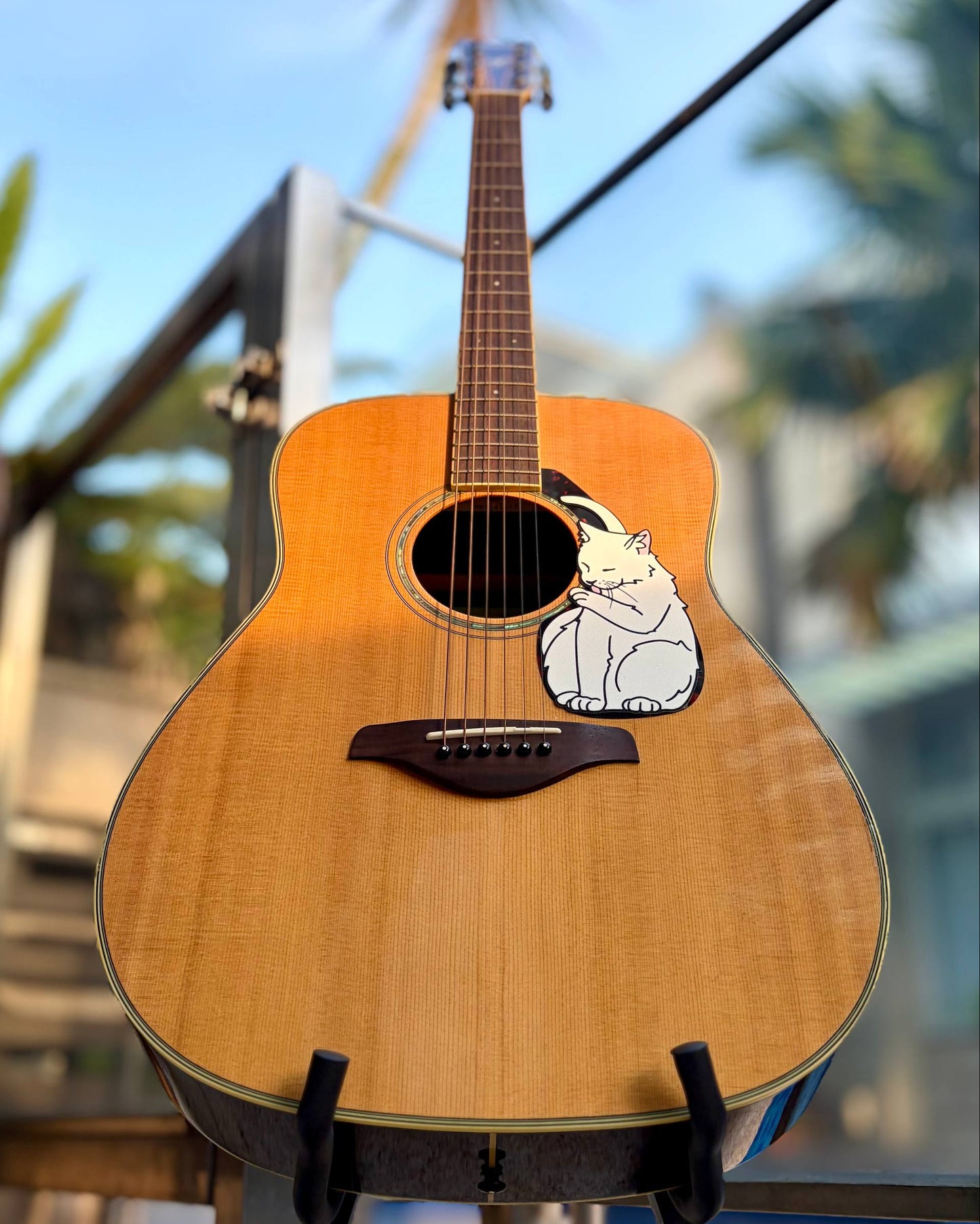 Acoustic Guitar Cat Pickguard