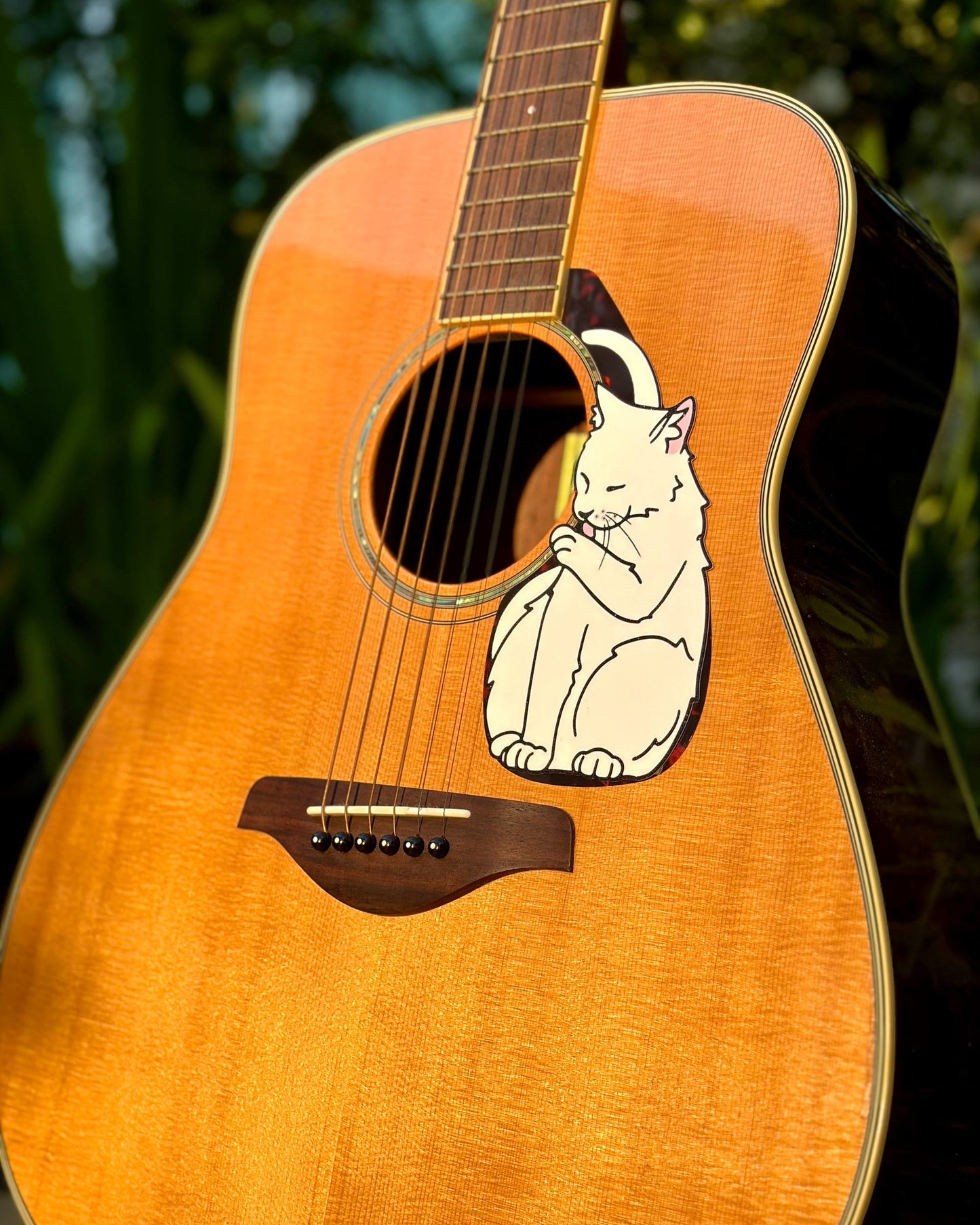 Acoustic Guitar Cat Pickguard